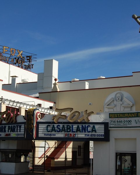 The Fox Theatre building in downtown Fullerton